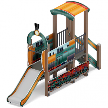 Паровозик (цветной) мини - ДИК 1.03.5.01-17 - Игровой комплекс H=750