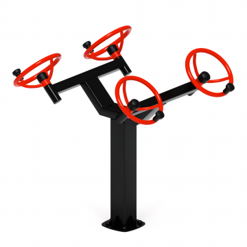 Рули (положение сидя) красный - Уличный тренажер - СТ 102-11