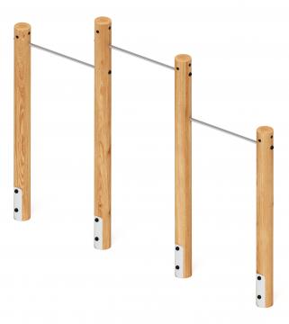 Турник взрослый тройной (лиственница) СО 2.20.10-Л.И1