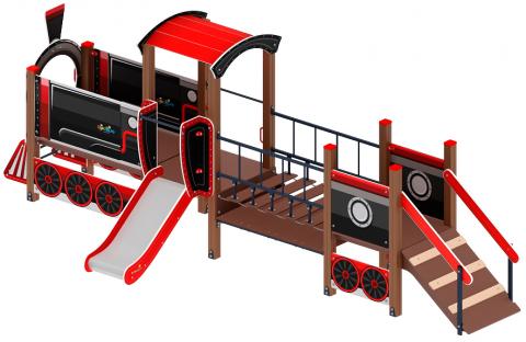 Паровозик (черный) - ДИК 1.03.5.02-02 - Игровой комплекс H=750