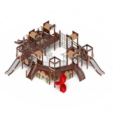 Детский игровой комплекс «Замок» ДИК 2.18.12 (винтовой скат) H=2000 H=1200 H=900