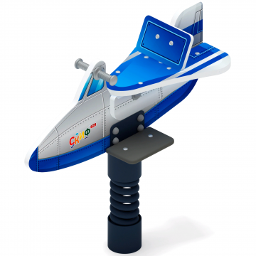 Самолетик (синий) - Качалка на пружине - ИО 22.03.02-02.И1