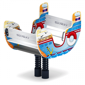 Качалка на пружине двойная Кораблик Пароход Пароходик двухместный 004122 ДИО 4.451 4.01.4451 4.01.4191 ДИО 4.191  ИО 23.17.01-И1 КА-1.28