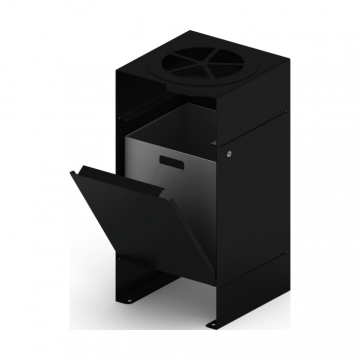 Урна парковая с пепельницей (черная) - МФ 50.02.05-01  (под анкера)