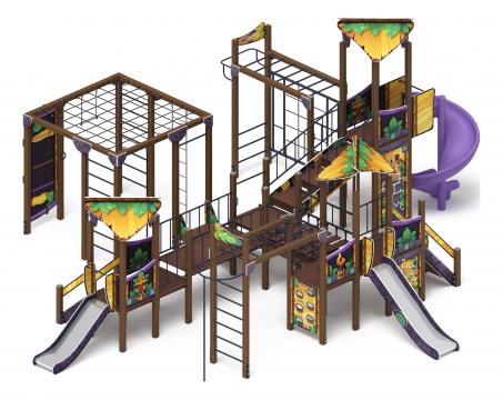 Волшебный город (винтовой скат) (Майя) - ДИК 2.19.03-01.И1 - Игровой комплекс Н=900 Н=1200 Н=2000