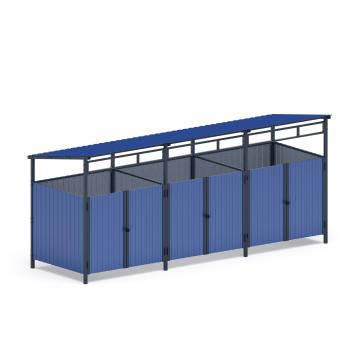 Навес контейнерной площадки для мусора (3 секции) МФ 55.02.02.3-03