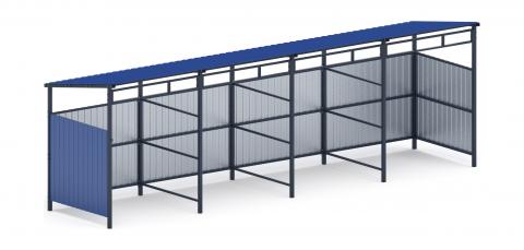 Навес контейнерной площадки для мусора (4 секции) МФ 55.02.03.4-03