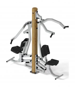 Тренажер тяга верхняя + жим от груди (лиственница орех) СТ 027-Л.И3.02