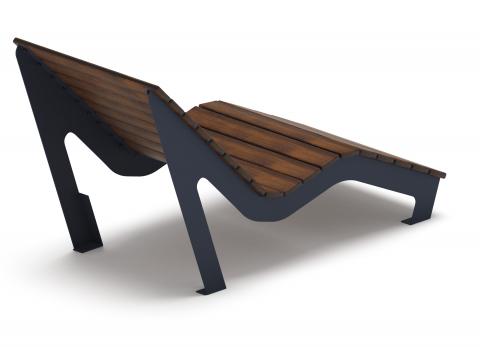 Шезлонг парковый - МФ 42.03.01-10 (Темный дуб) Д:780 (под анкера)