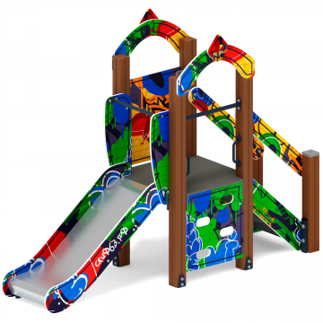 Горка Малыш (Граффити) - ИО 41.01.01-03 - Н=750