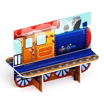 Паровозик - Скамейка детская - МФ 41.03.06