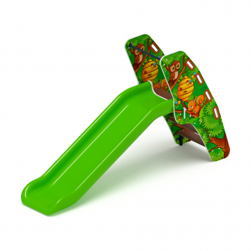 Горка пластиковая - ИО 42.01.05-01 - (салатовый скат) (Полянка) H=900