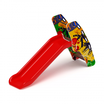 Горка пластиковая - ИО 42.01.05-04 - (красный скат) (Граффити)H=900