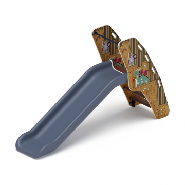 Горка пластиковая - ИО 42.01.05-05 - (серый скат) (Картонное королевство)H=900