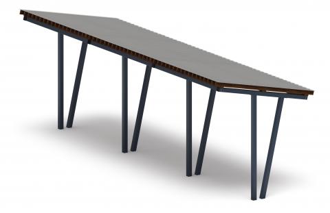 Пергола тент (наклоная) - МФ 77.03.03 /с поликарбонатом/