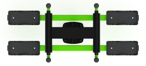 Двойные лыжи (зеленый) - Уличный тренажер - СТ 009-12.И1