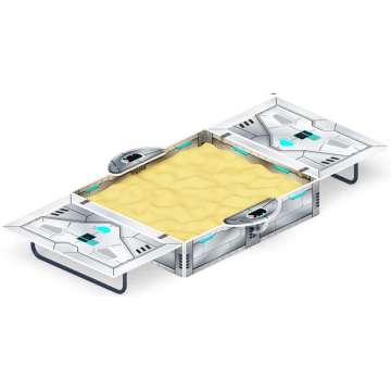 Песочница с крышкой средняя (Техно) - ИО 5.01.11-09