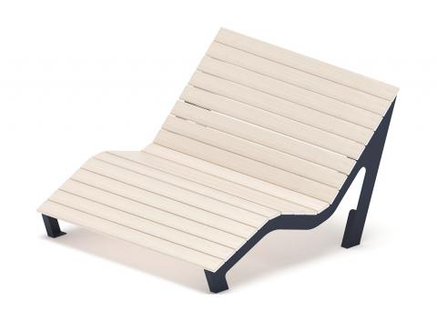 Шезлонг парковый - МФ 42.03.01-21 (Светлый дуб) Д:1500  (под анкера)