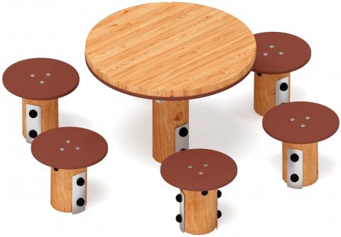 Столик детский (лиственница) МФ 31.01.11-Л.И1