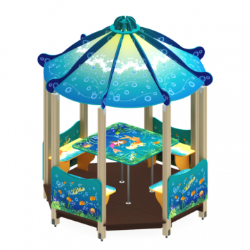 Беседка восьмиугольная МФ 02-021