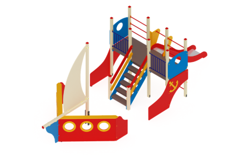 Детский игровой комплекс Парусник Горка 1200