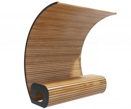 Скамья с навесом "Джи" (лиственница)