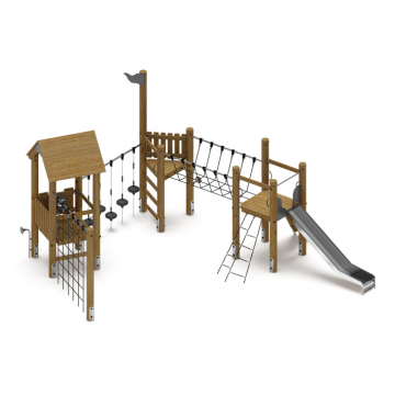 Игровой комплекс (лиственница орех) ДИК 2.24.02-Л.И1.02