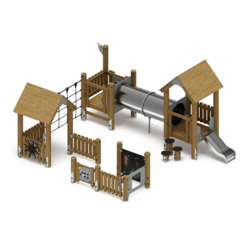 Игровой комплекс (лиственница орех) ДИК 1.24.02-Л.И1.02