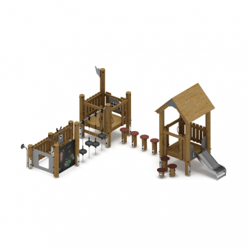 Игровой комплекс (лиственница орех) ДИК 1.24.04-Л.И1.02