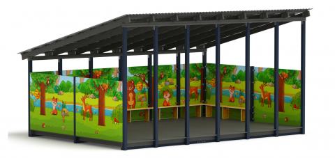 Теневой навес "Яблонька" 4,2x6 м