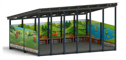 Теневой навес "Сказки" 5x8 м