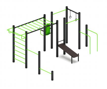Многофункциональный спортивный комплекс (зеленый) МК 100.04-02