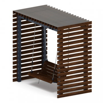 Пергола с качелями - МФ 78.01.02-И1 /с поликарбонатом/