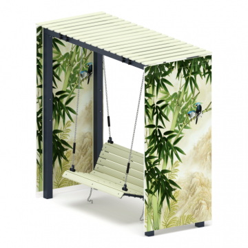 Пергола с качелями (Бамбук) - МФ 78.06.01-03.И1 /без поликарбоната/