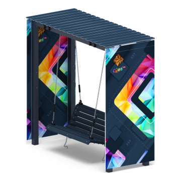 Пергола с качелями (СКИФ) - МФ 78.06.01-01.И1 /без поликарбоната/