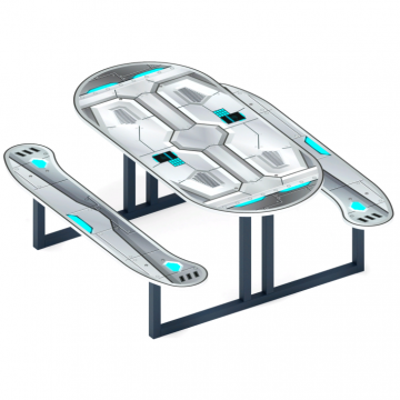 Столик детский овальный Космопорт МФ 31.01.09-04