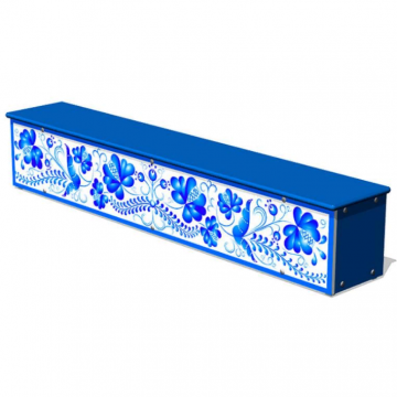 Ящик-скамья "Гжель М1" для теневого навеса