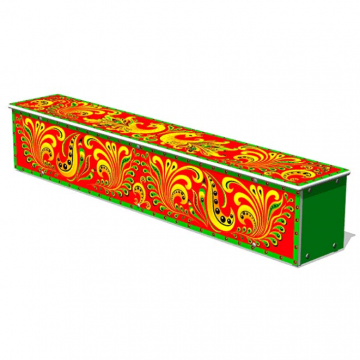 Ящик-скамья "Хохлома" для теневого навеса